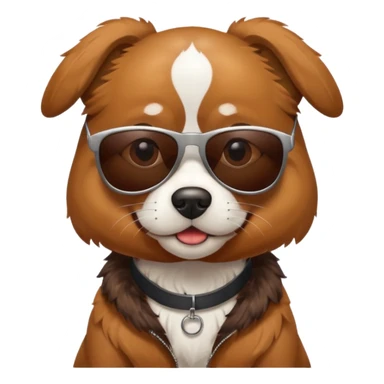 Dog doing the griddy wearing sunglasses  sticker