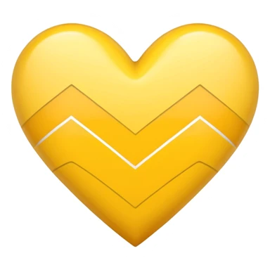 yellow heart with a chevron pattern sticker