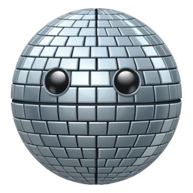 silver disco ball sticker