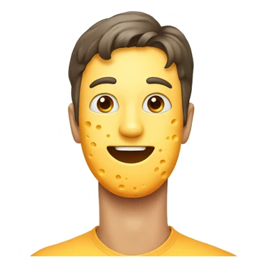 cheese with hidden mouth sticker