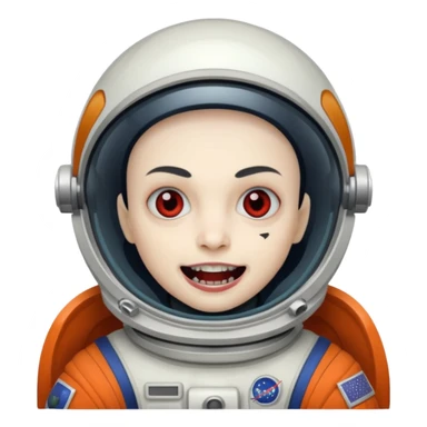 astronaut vampire, no helemt sticker
