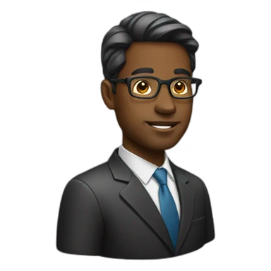 Black businessman sticker