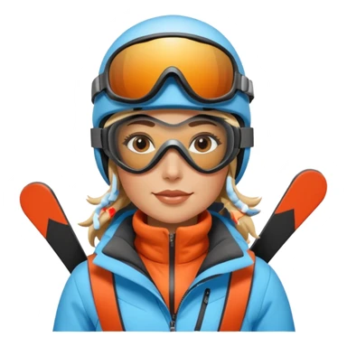 Woman Skiing, Background Matterhorn sticker