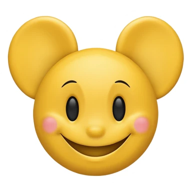Disney ears on a smiley face  sticker