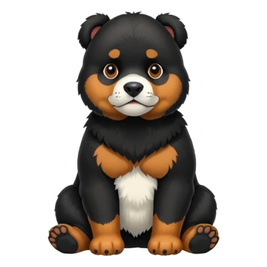 Rottweiler panda sticker