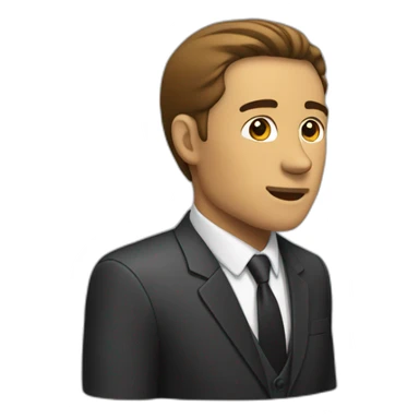 man in suit looking to the right (side view) sticker