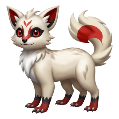 Shiny Brown Red Black Grey White Beige Linoone-Absol-Trico-Hybrid (Full body) sticker