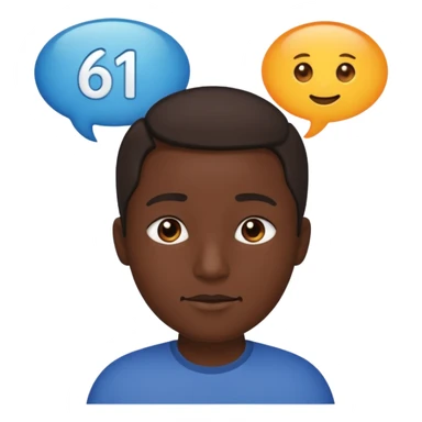 Make a person say 61 and make a bubble of him saying 61 sticker