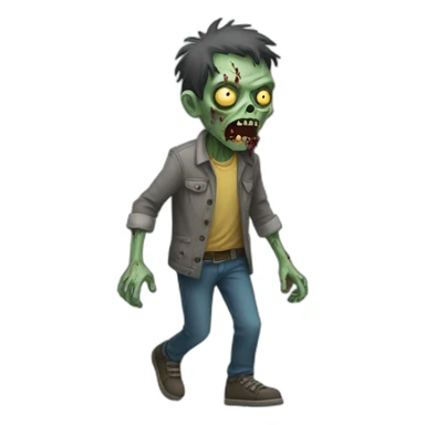 zombie walking sticker