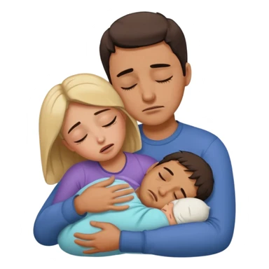 A man holding a sleeping woman in his arms whilst crying  sticker
