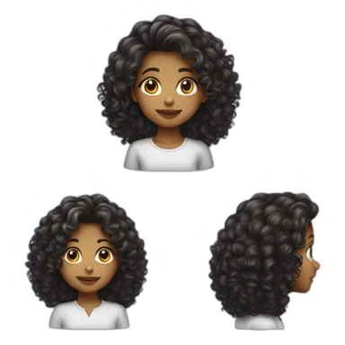 Young Girl with curly hait sticker