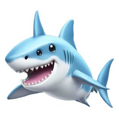 Shark unicorn sticker