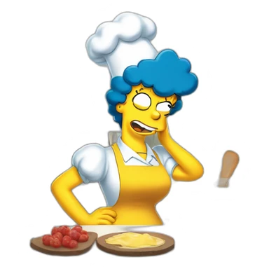 marge simpson cooking homer simpson sticker