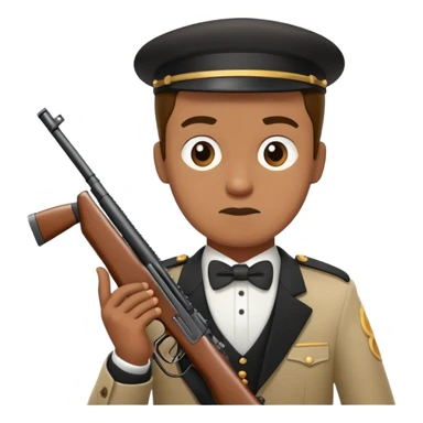 Musical conductor with an assault rifle  sticker