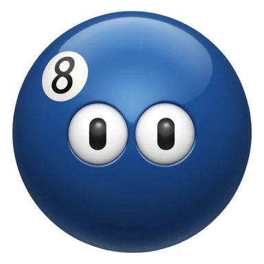 Navy blue 8 ball sticker
