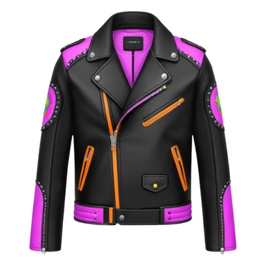 neon color Russian underground fashion jacket sticker