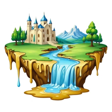 melting painted renaissance landscape sticker
