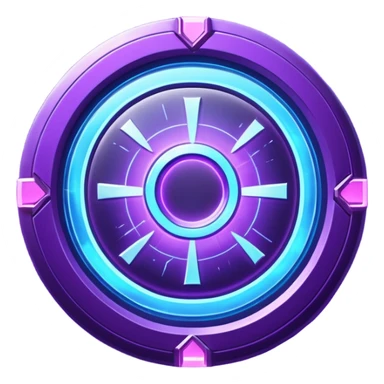 Futuristic glowing portal badge icon, circular emblem, neon blue and purple energy ring, subtle particles and light cracks, Level 01 text, sci-fi web3 game UI style, high detail, centered, dark background, 3D game asset, sharp and minimal sticker