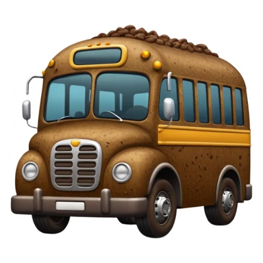 Bus made of poop sticker