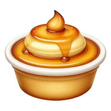 Cinematic Realistic Cr√®me Br√ªl√©e Dessert Emoji, depicted as a rich custard with a perfectly caramelized sugar top rendered with exquisite textures and warm, inviting lighting. sticker