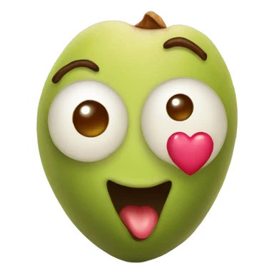 pistachio nut with heart eyes sticker