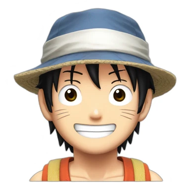 Luffy in naruto sticker