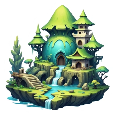  Epic painted artistic abstract complex detailed aesthetic-Fakémon-creature-scenery sticker