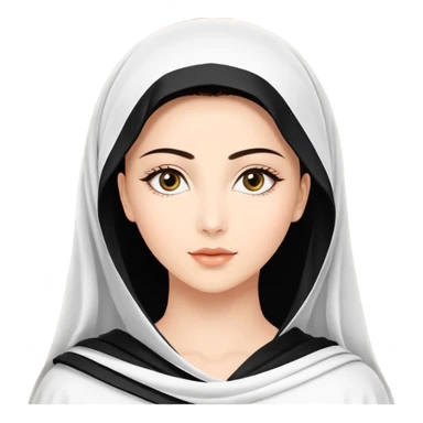 Gözleri kapalı, beyaz tenli ve siyah kıvırcık saçlı bir kadın avatar, battaniyeye sarılmış halde beyaz bir Türk kahvesi fincanından içeceğini huzurla yudumluyor. sticker