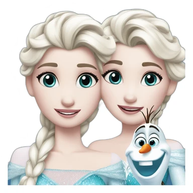 Elsa with Olaf sticker