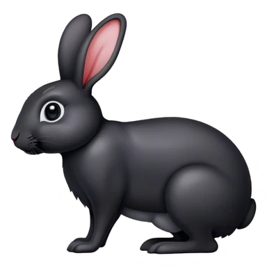 postage stamp of a black rabbit  sticker
