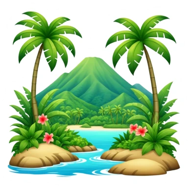 Tropical scenery  sticker