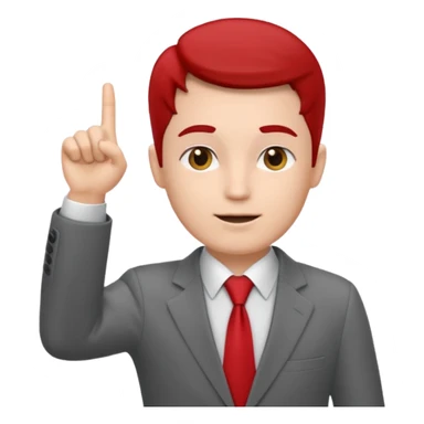 mach mir einen Trader der an der Börse arbeitet der so mit dem Finger nach oben zeigt sticker