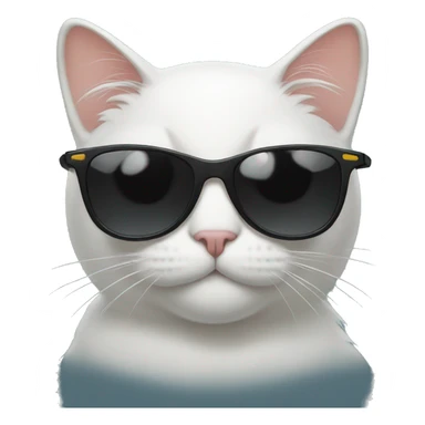 Cat with sunglasses sticker
