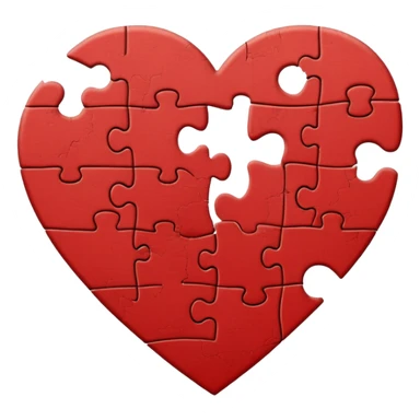puzzle heart with a missing piece sticker