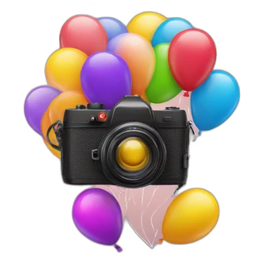 colorful balloons camera sticker