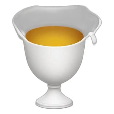 royal empty Christian cup for the winner with a cross sticker