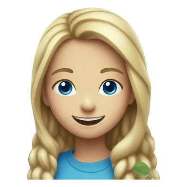 smiling girl in nature with blue eyes sticker