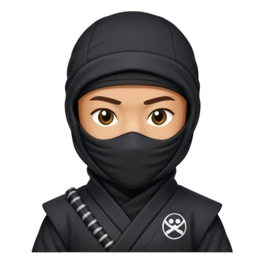 Ninja with MB written on it sticker