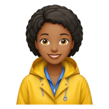 Raincoat Pedestrian black woman sticker