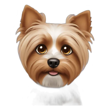 Small dog yorkshire brown eyes sticker