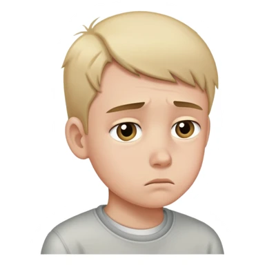 Sad boy watching father leave sticker