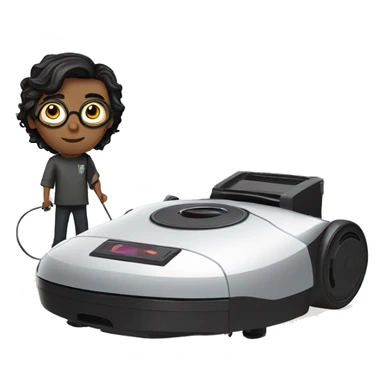Harry potter with a robot vacuum sticker