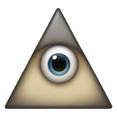 Triangle with one eye in the center sticker