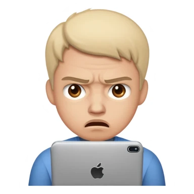 Annoyed person not able to use technology sticker