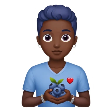 Corazón de arándanos  sticker