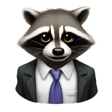 gangster racoon sticker