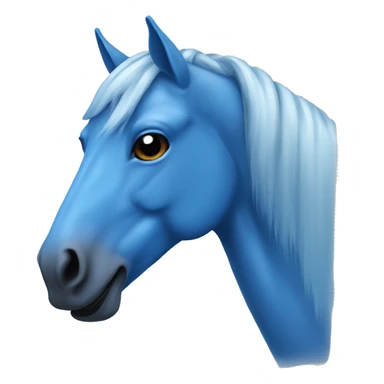 Blue horse head sticker