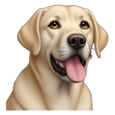 Un labrador noir qui fais un bisous sticker