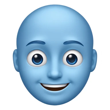 Blue face emoji sticker