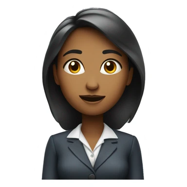 a business woman girl with curious expession sticker